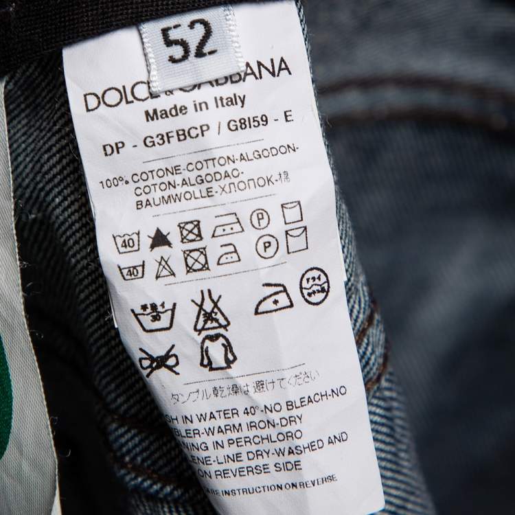 Pre Owned Dolce & Gabbana Dark Blue Denim 16 Straight Fit Jeans XL