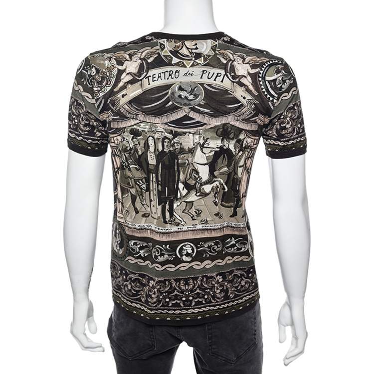 Pre Owned Dolce & Gabbana Multicolor Puppet Theater Printed Cotton Knit Crewneck T-Shirt L