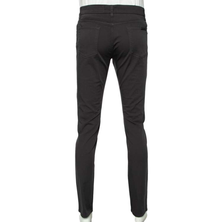 Pre Owned Dolce & Gabbana Grey Denim Comfort Stretch Fit Jeans L