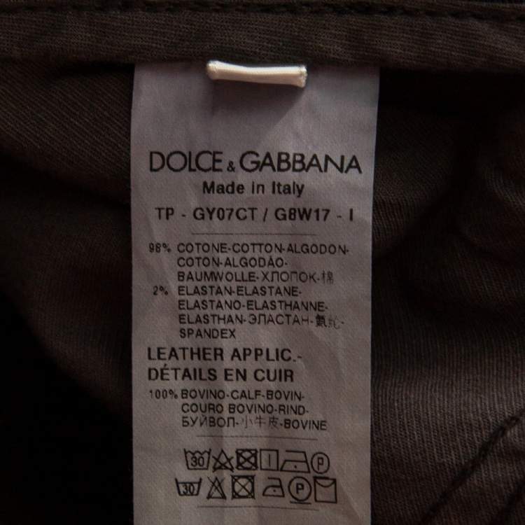 Pre Owned Dolce & Gabbana Grey Denim Comfort Stretch Fit Jeans L