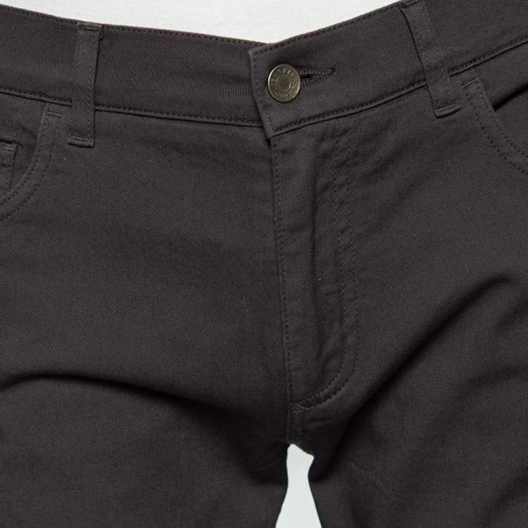 Pre Owned Dolce & Gabbana Grey Denim Comfort Stretch Fit Jeans L