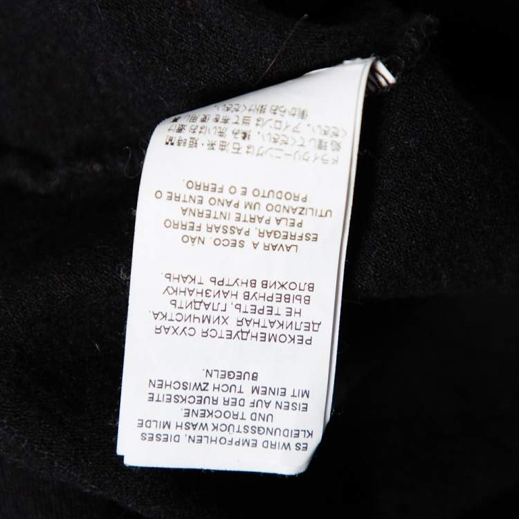 Pre Owned Dolce & Gabbana Black Wool Short Sleeve Polo T-Shirt S