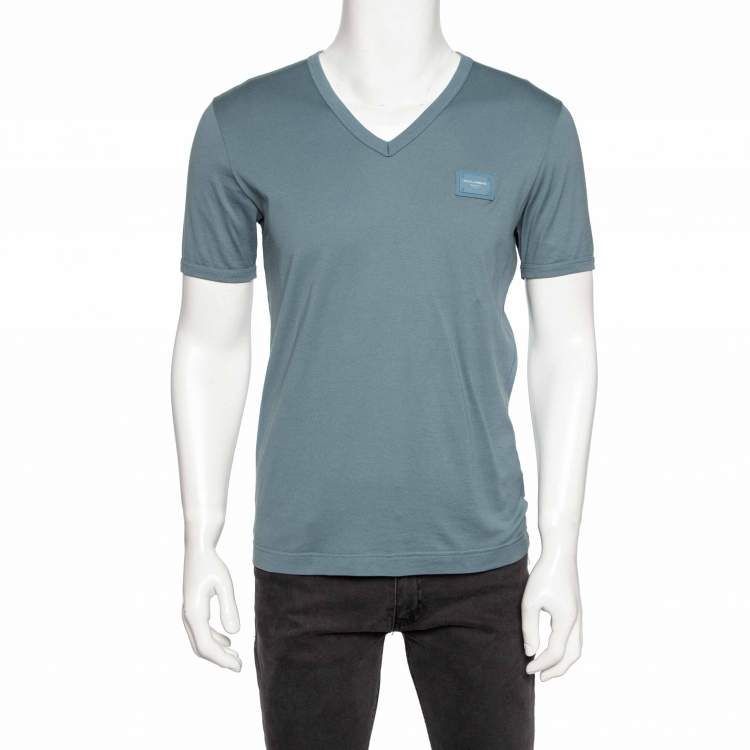 Dolce & Gabbana GREY V-NECK T-SHIRT Vネック Tシャツ ロゴ Dolce & Gabbana GREY V-NECK T-SHIRT Vネック Tシャツ ロゴ
