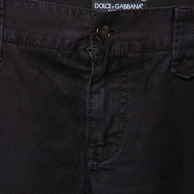 Pre Owned Dolce & Gabbana 14 Black Denim Straight Leg Jeans S