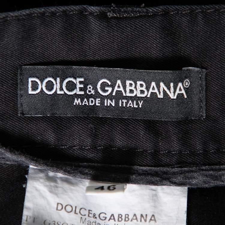 Pre Owned Dolce & Gabbana 14 Black Denim Straight Leg Jeans S