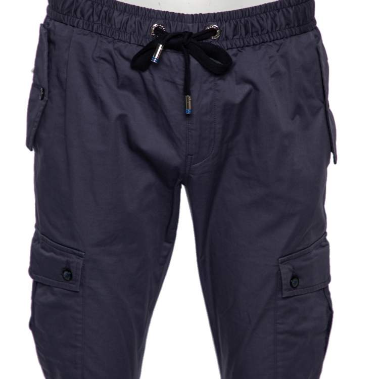 مملوكة مسبقًا Dolce & Gabbana Blue Cotton Cargo Pants S 