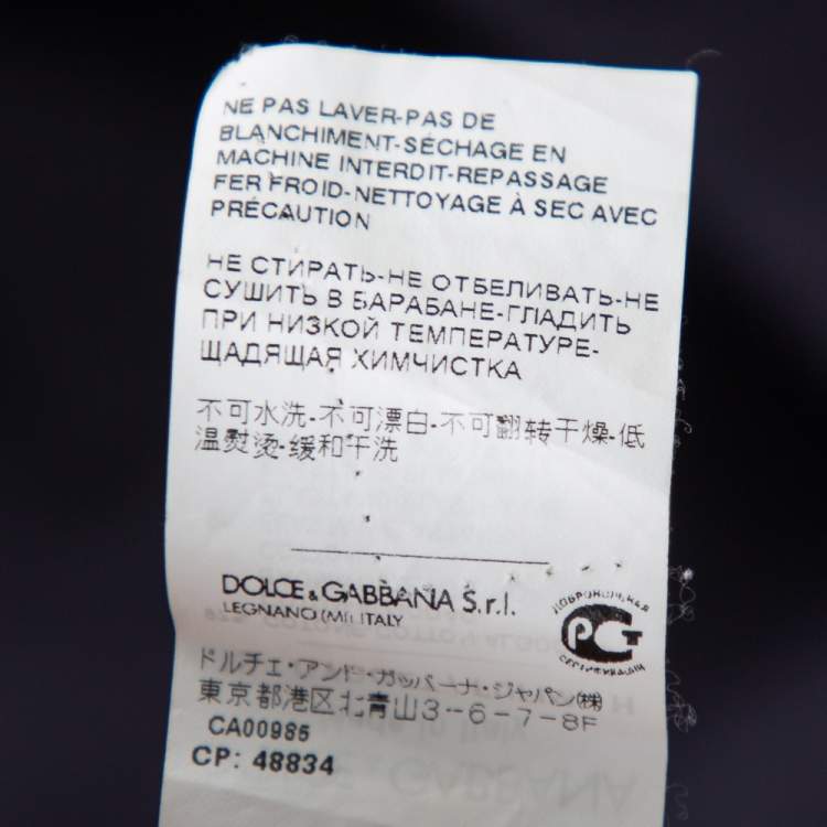 مملوكة مسبقًا Dolce & Gabbana Blue Cotton Cargo Pants S 