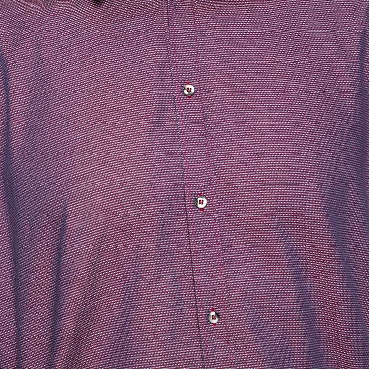 Pre Owned Dolce & Gabbana Bicolor Cotton Button Front Martini Shirt 3XL