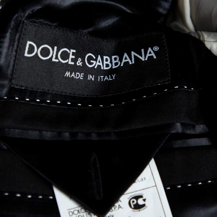 Pre Owned Dolce & Gabbana Black Wool Single Breasted Blazer M