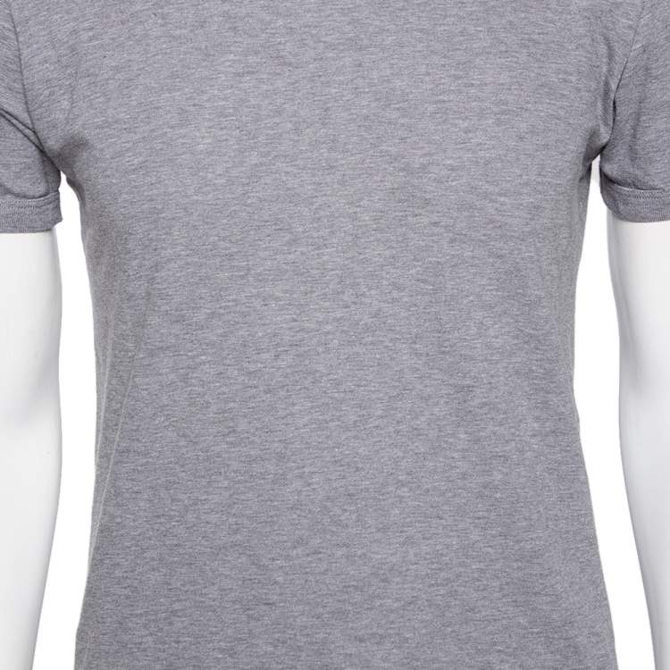 مملوكة مسبقًا Dolce & Gabbana Grey Cotton Knit Crewneck T-Shirt S