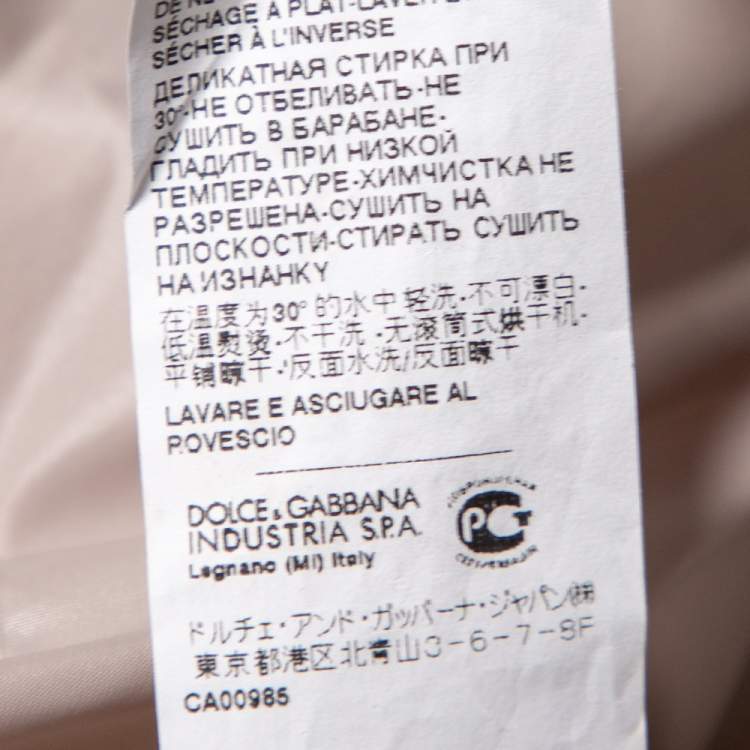 Pre Owned Dolce & Gabbana Colorblock Synthetic & Rib Knit Trimmed Jacket S