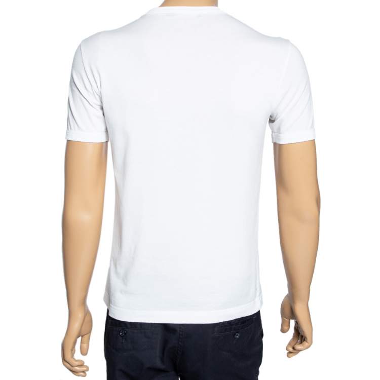 Pre Owned Dolce & Gabbana White Cotton Short Sleeve T-Shirt S