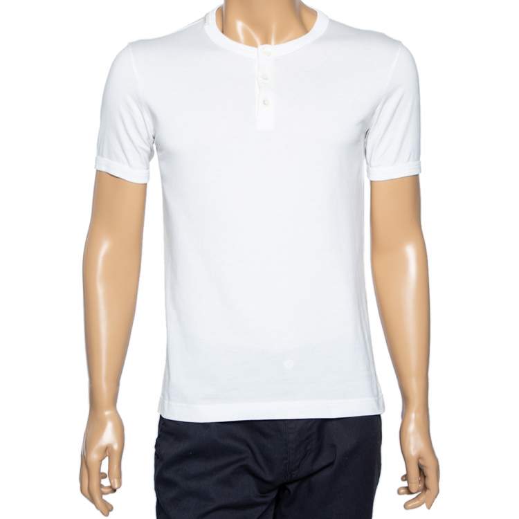 Pre Owned Dolce & Gabbana White Cotton Short Sleeve T-Shirt S