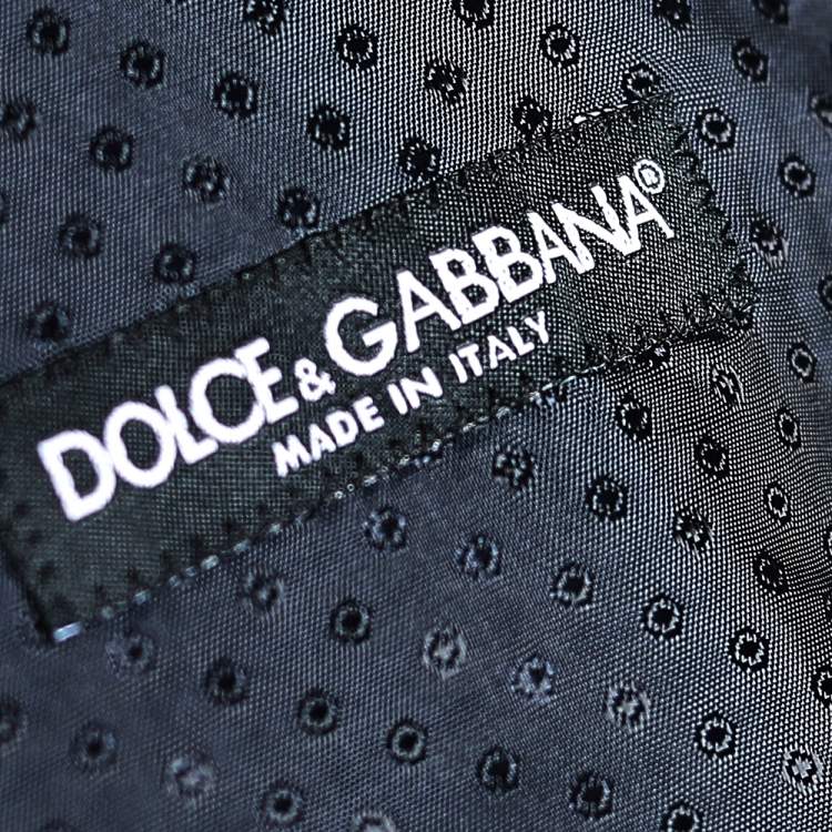 Pre Owned Dolce & Gabbana Navy Blue Wool Contrast Trim Sleeveless Vest M