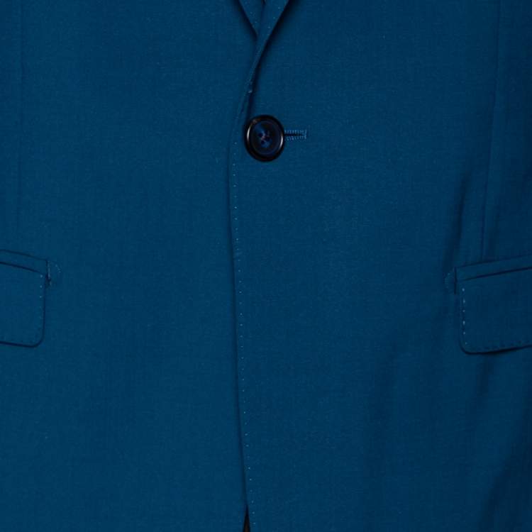 Pre Owned Dolce & Gabbana Blue Wool Single Breasted Gold Label Blazer M