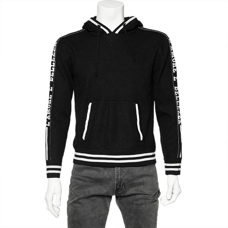 Pre Owned Dolce & Gabbana Black L'Amore Bellezaa Wool Hoodie L
