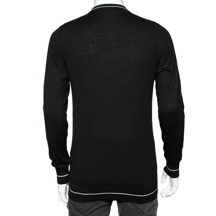 Pre Owned Dolce & Gabbana Black Cashmere Long Sleeve Sweater L