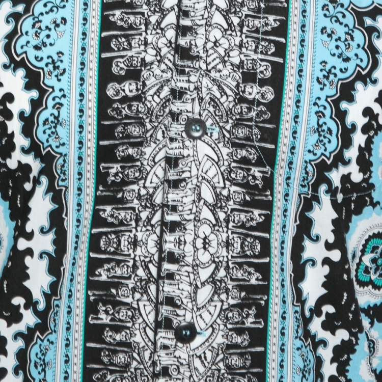 Pre Owned Dolce & Gabbana Multicolor Printed Cotton Baseball Shirt M