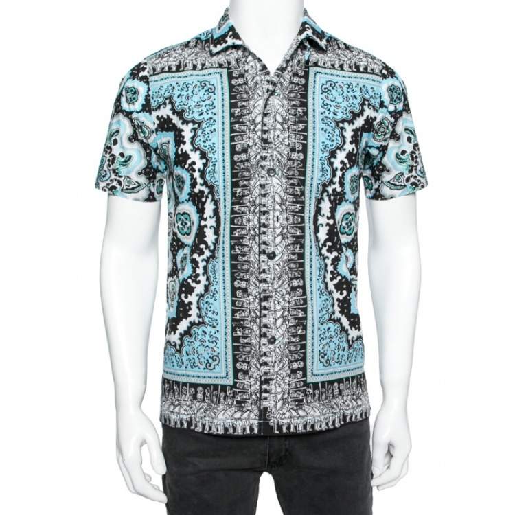Pre Owned Dolce & Gabbana Multicolor Printed Cotton Baseball Shirt M