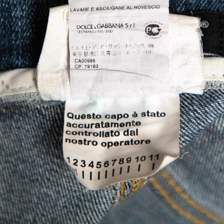 Pre Owned Dolce & Gabbana Blue Denim Fit 14 Jeans S
