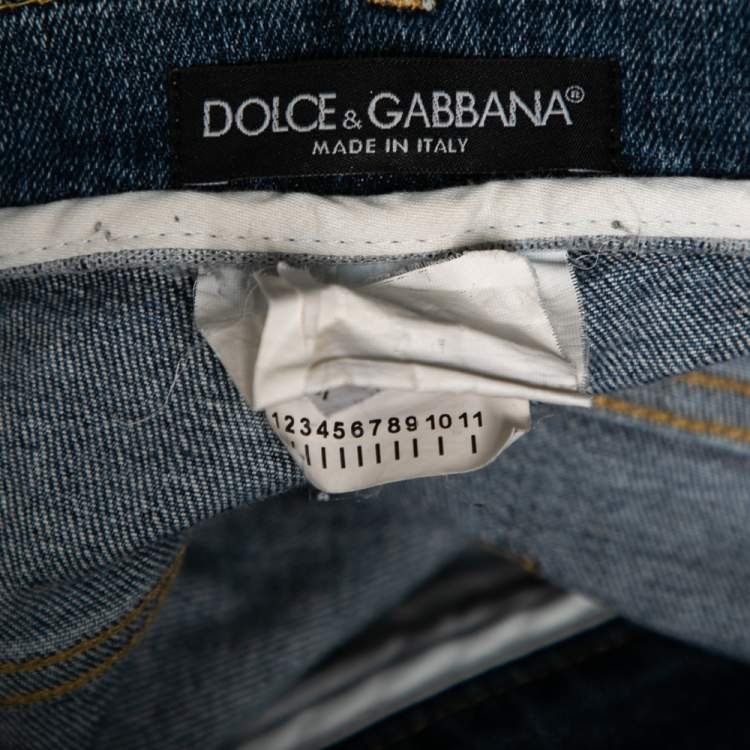 Pre Owned Dolce & Gabbana Blue Denim Fit 14 Jeans S