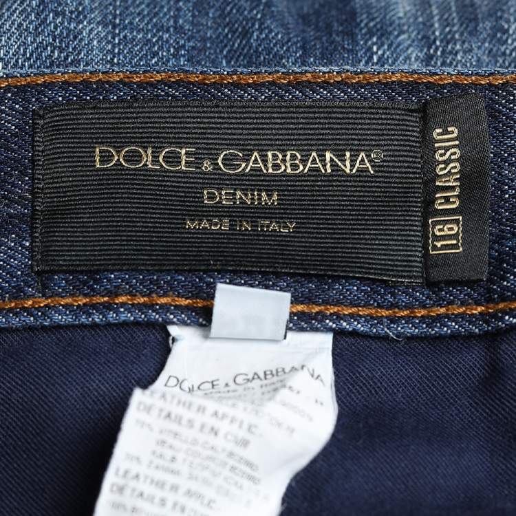 مملوكة مسبقًا Dolce & Gabbana 16 Classic Navy Blue Denim Jeans XXL