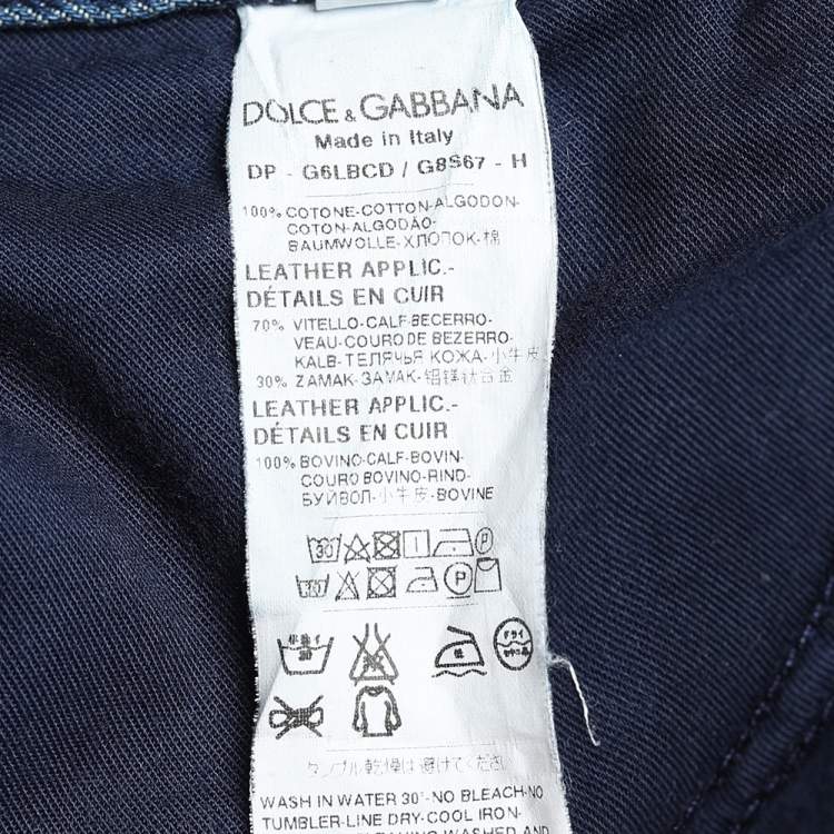 مملوكة مسبقًا Dolce & Gabbana 16 Classic Navy Blue Denim Jeans XXL