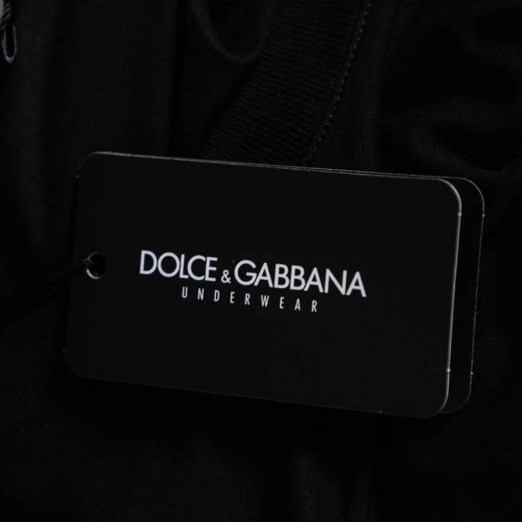 Pre Owned Dolce & Gabbana Black Cotton Crew Neck Short Sleeve T-Shirt S