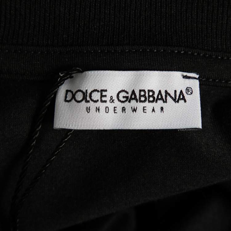 Pre Owned Dolce & Gabbana Black Cotton Crew Neck Short Sleeve T-Shirt S