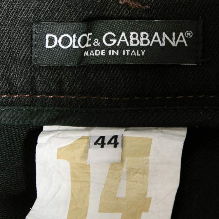 Pre Owned Dolce & Gabbana Black Denim Fit 14 Jeans XS