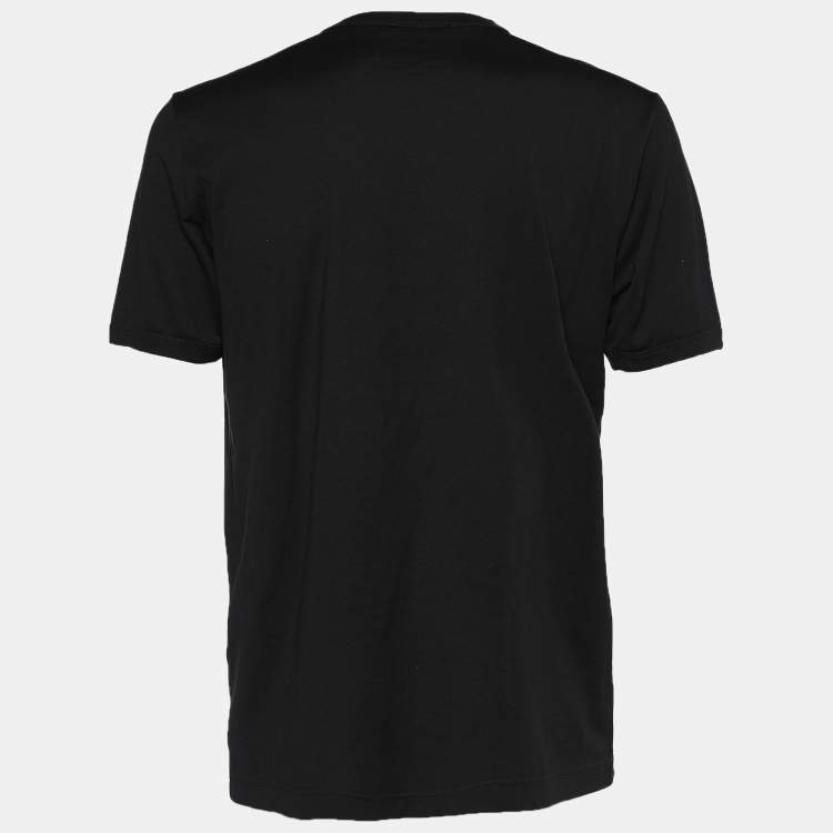 Pre Owned Dolce & Gabbana Black Jersey King Logo Print T-Shirt L