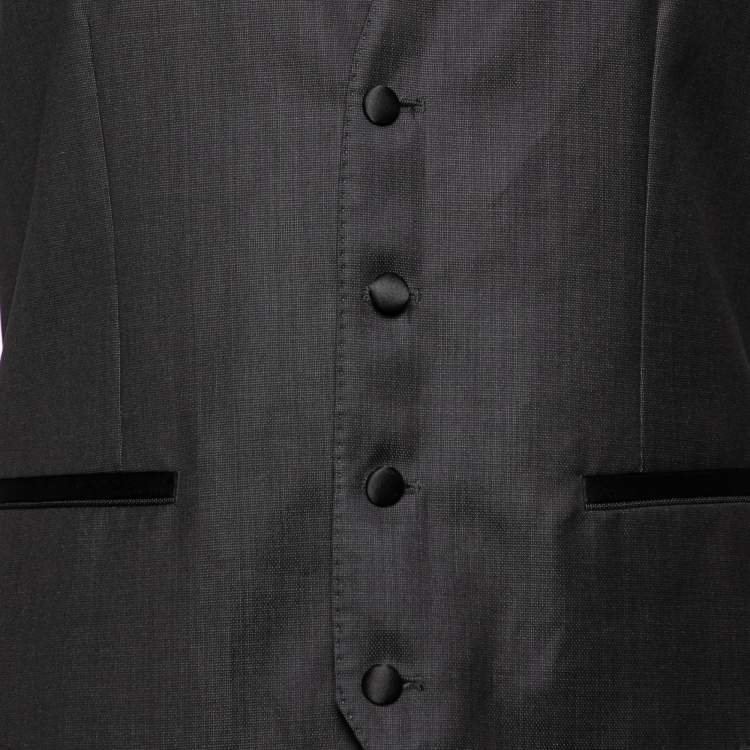 Pre Owned Dolce & Gabbana Grey Wool Trouser Vest Suit M