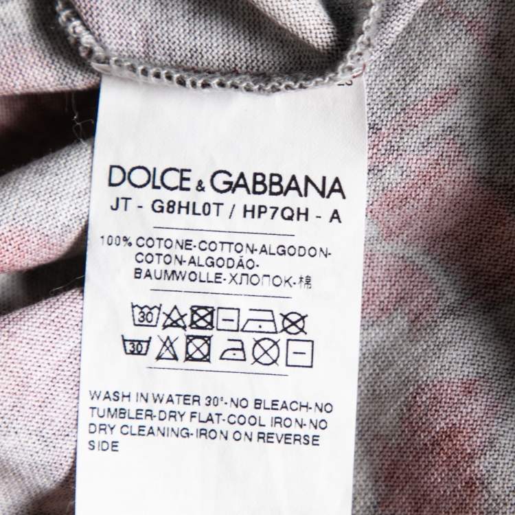 Pre Owned Dolce & Gabbana Multicolor Cotton Royal Panther Printed Crew Neck Short Sleeve T-Shirt 3XL