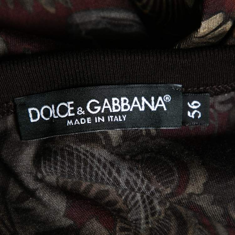 Pre Owned Dolce & Gabbana Multicolor Cotton Royal Panther Printed Crew Neck Short Sleeve T-Shirt 3XL