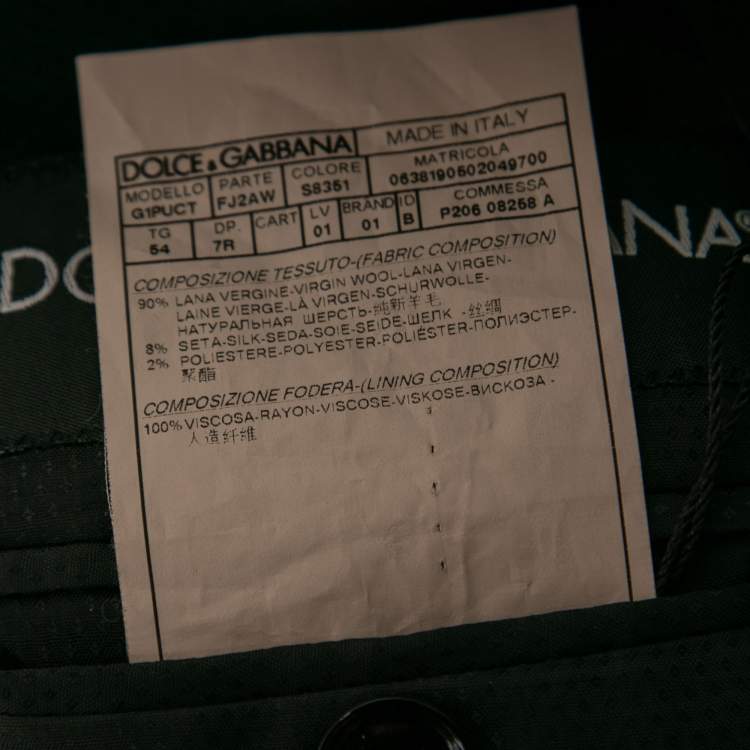 Pre Owned Dolce & Gabbana Black Wool & Satin Trimmed Single Breasted Suit XXL