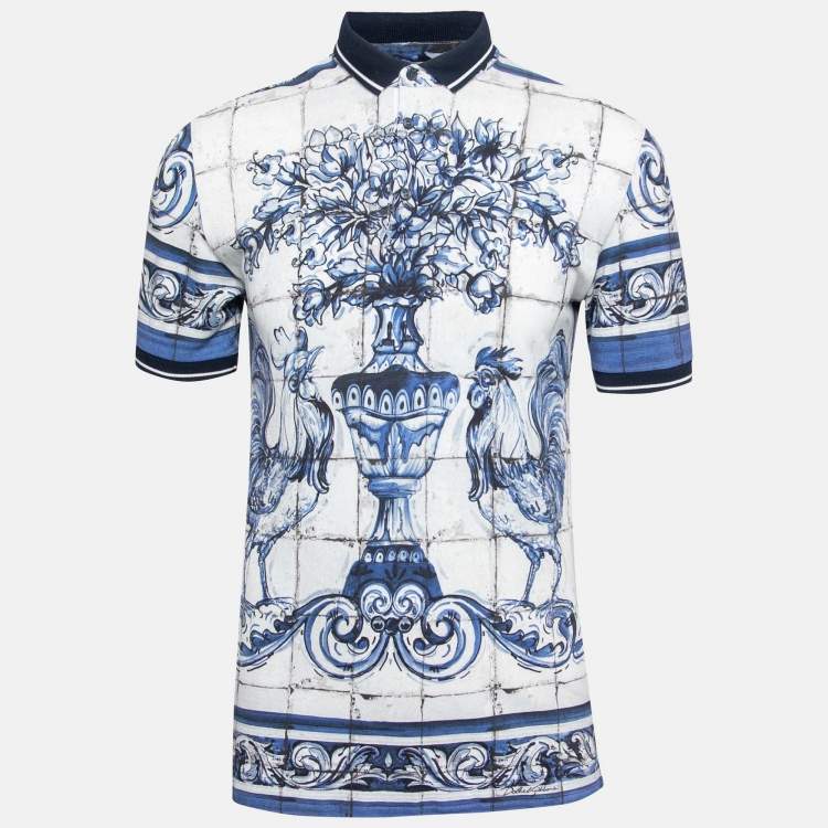 Dolce & Gabbana Short-sleeved Polo in Blue for Men