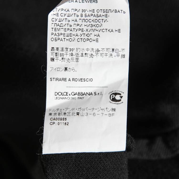 Pre Owned Dolce & Gabbana Black Cotton Polo T-Shirts XL