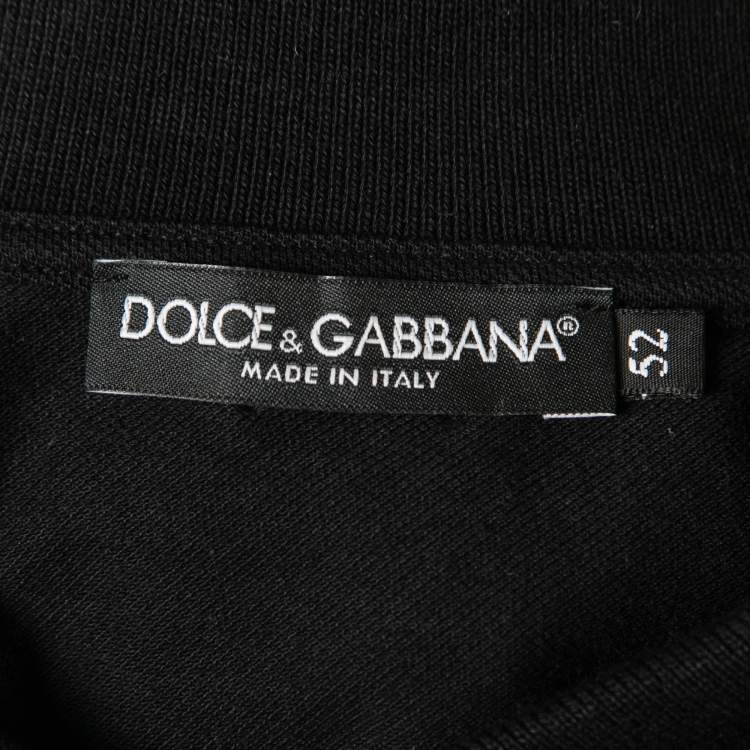 Pre Owned Dolce & Gabbana Black Cotton Polo T-Shirts XL