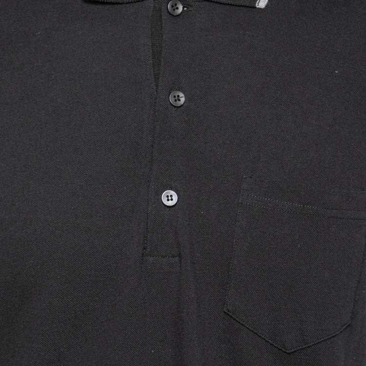 Pre Owned Dolce & Gabbana Black Cotton Polo T-Shirts XL