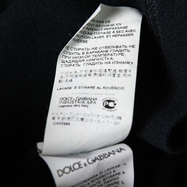Pre Owned Dolce & Gabbana Dark Blue Cotton Polo T-Shirt XL