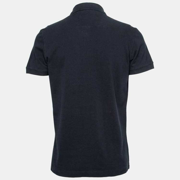 Pre Owned Dolce & Gabbana Dark Blue Cotton Polo T-Shirt XL
