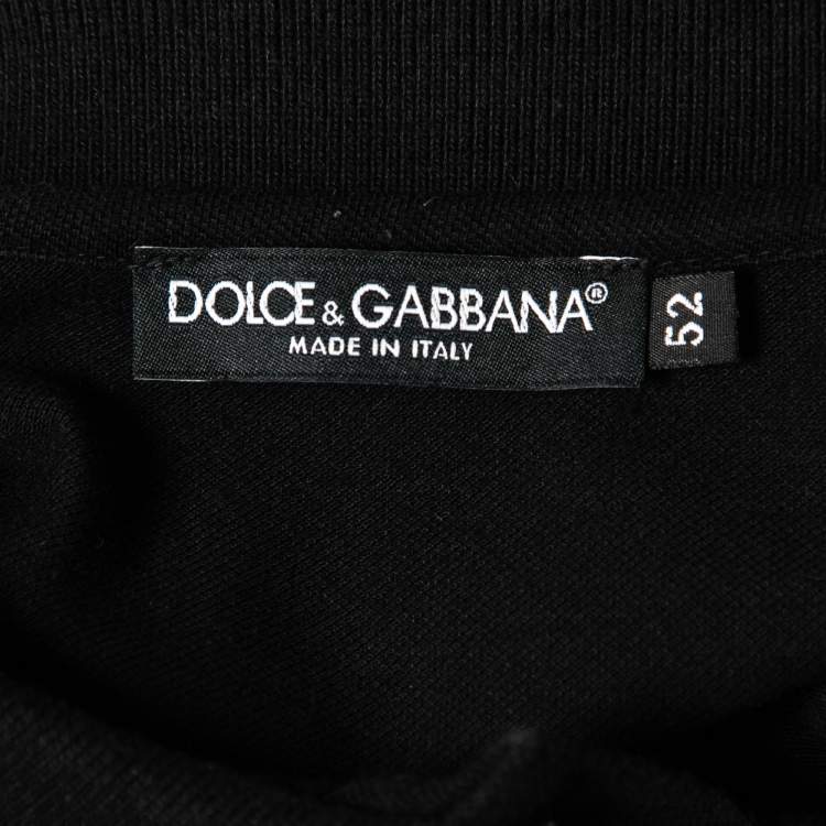 Pre Owned Dolce & Gabbana Black Cotton Polo T-Shirt XL