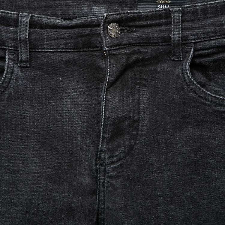 Pre Owned Dolce & Gabbana Black Denim Slim Jeans S Waist 31"