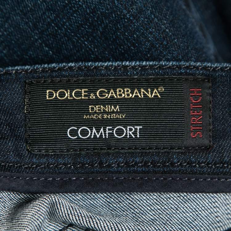 مملوكة مسبقًا Dolce & Gabbana Dark Blue Denim Stretch Fit Comfort Jeans S Waist 32"