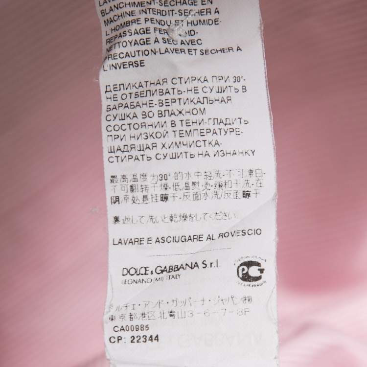 Pre Owned Dolce & Gabbana Pink Striped Cotton Button Front Gold Label Shirt S
