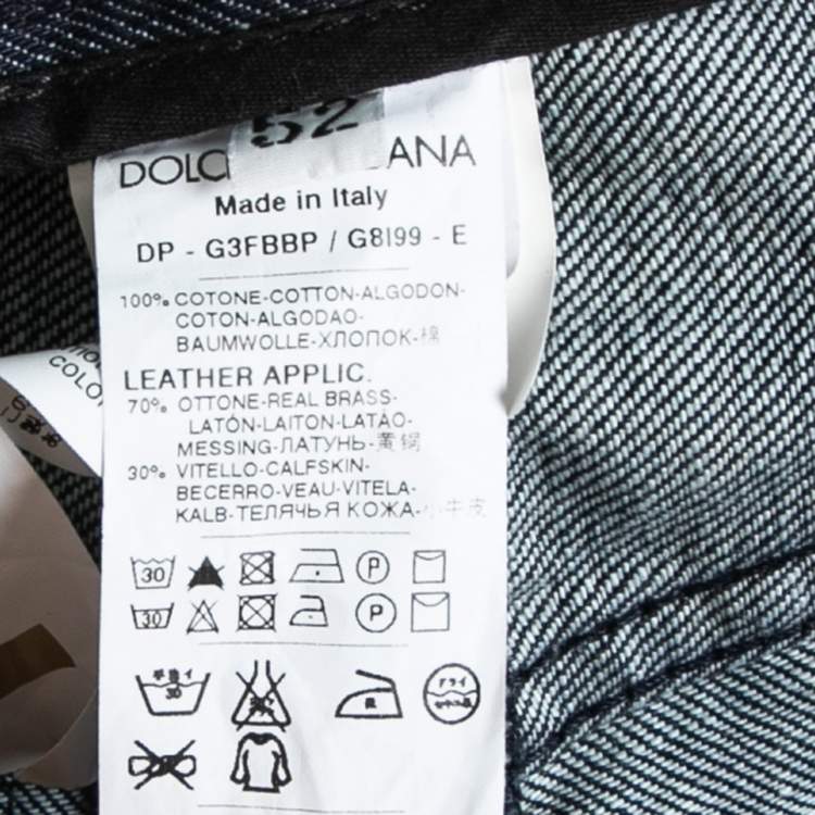 Pre Owned Dolce & Gabbana Blue Denim Fit 12 Jeans XL Waist 36"