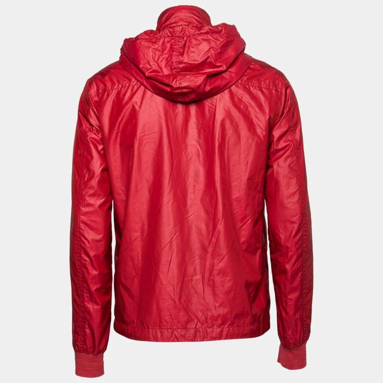 Pre Owned Dolce & Gabbana Red Synthetic Zip-Front Jacket M 