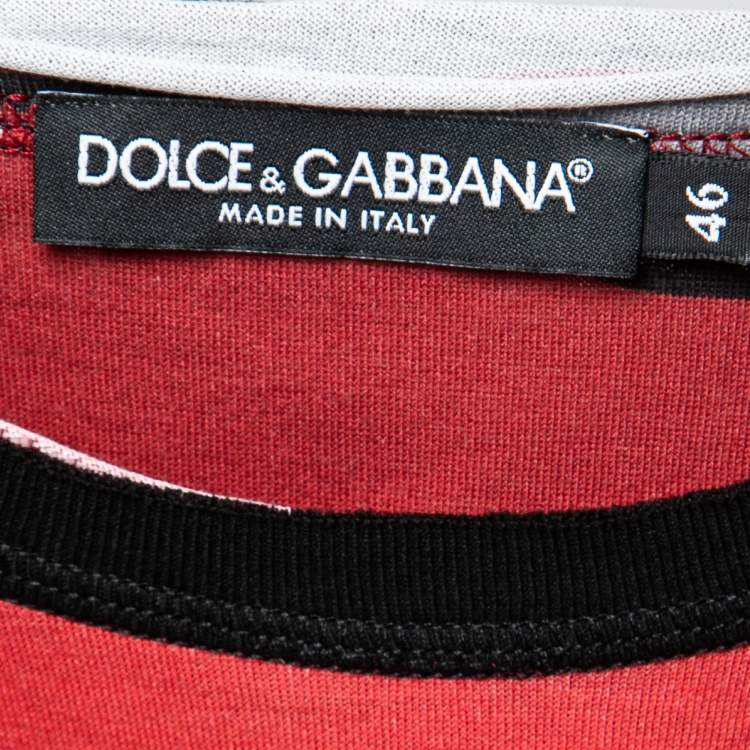 Pre Owned Dolce & Gabbana Multicolor Printed Crewneck T-Shirt S 