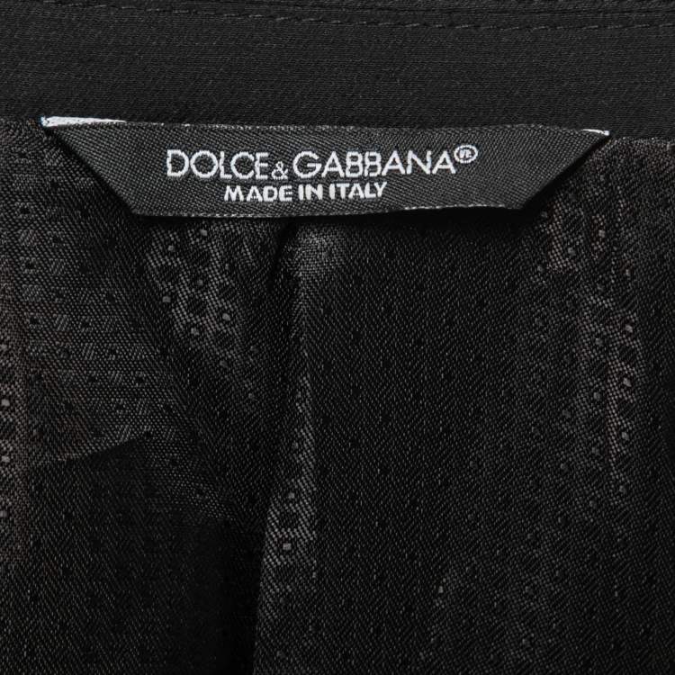 Pre Owned Dolce & Gabbana Black Crepe Wool Tailored Sicilia Suit M 