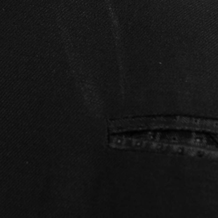 Pre Owned Dolce & Gabbana Black Crepe Wool Tailored Sicilia Suit M 